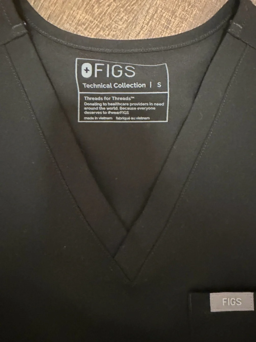 FIGS Black Scrub Set Small Top + Small Petite Pants Zamora Jogger - Picture 2 of 5